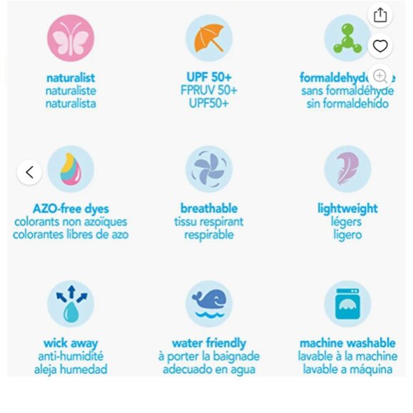 NEW  Play Baby Girl's UPF 50+ Sun Protection Yellow Flamingo Brim Hat, 0-6 Mo. - Picture 5 of 5